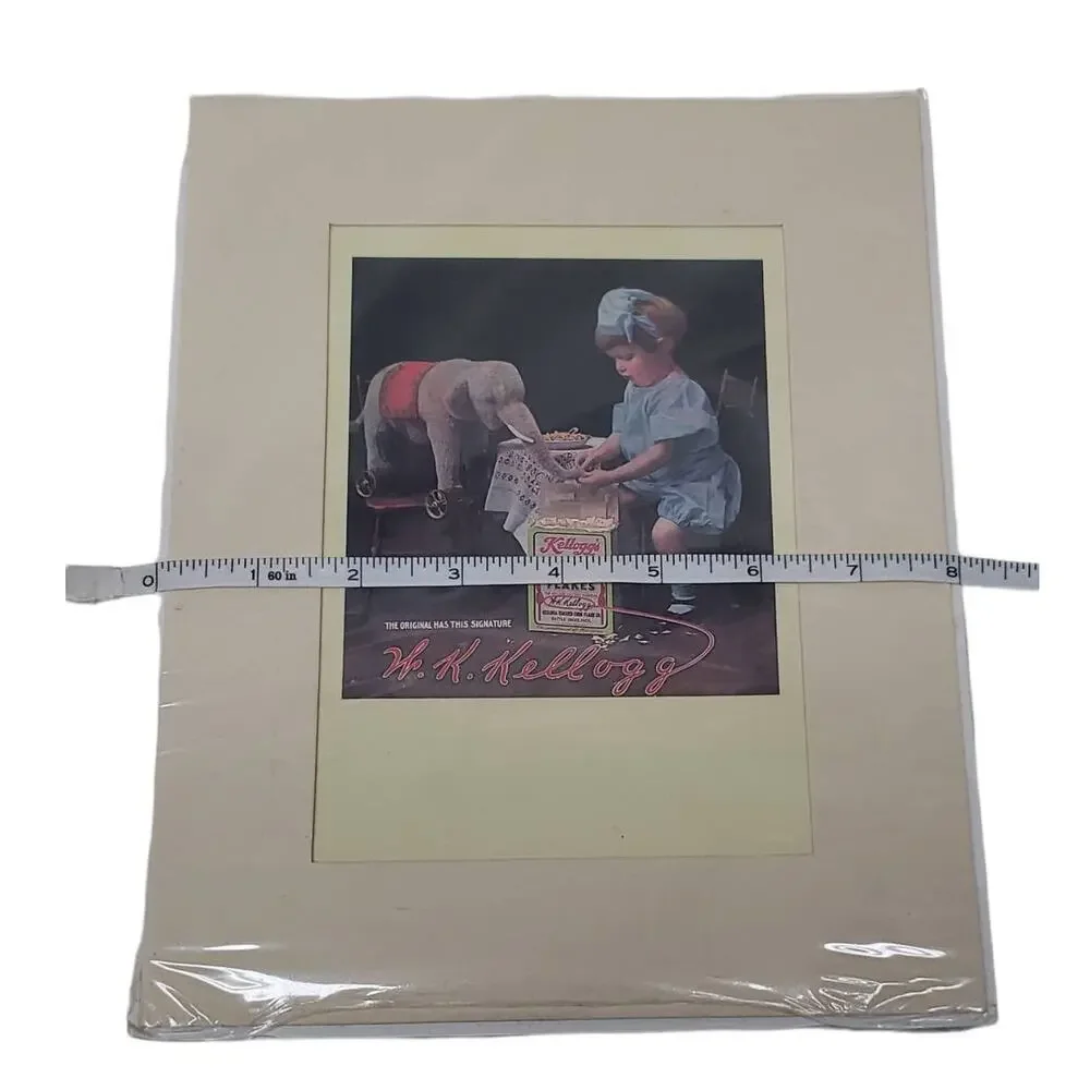 Vintage Kellogg Toasted Corn Flakes Girl Feeding Elephant Portal 1986 Rare Card